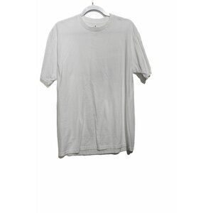 Safford Mens White T-Shirt Solid Short Sleeve Round Neck Pure Cotton Size L